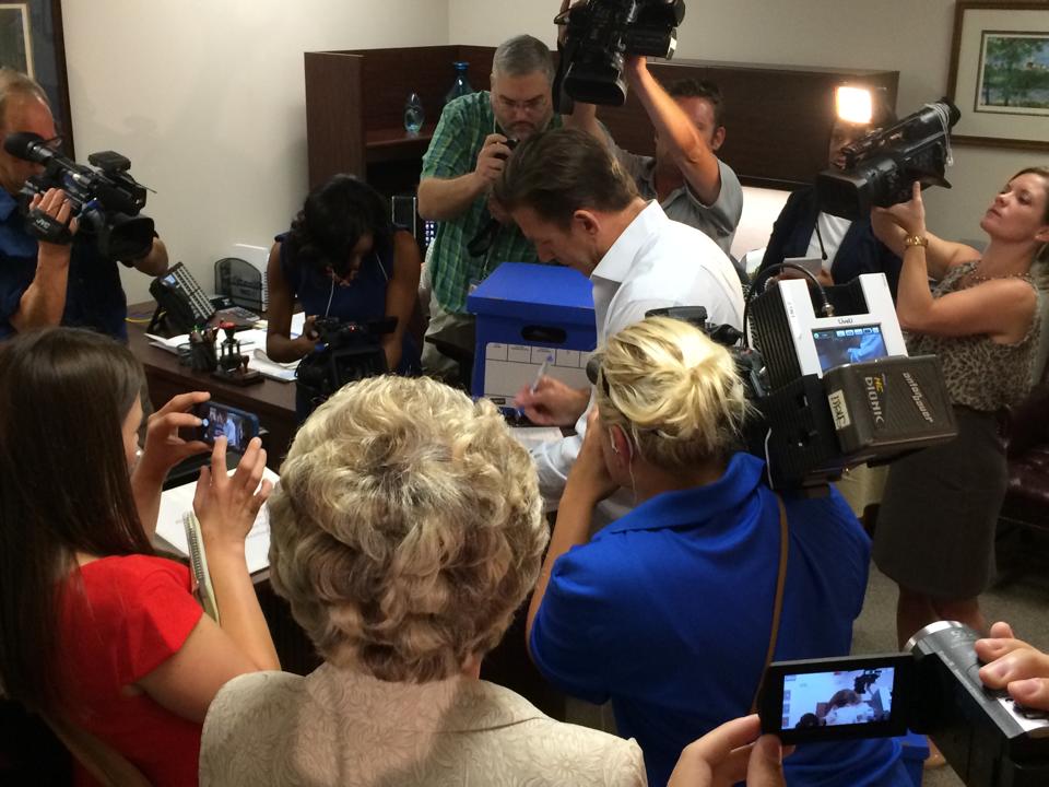 Thomas Ravenel Submitting Petitions in Columbia.